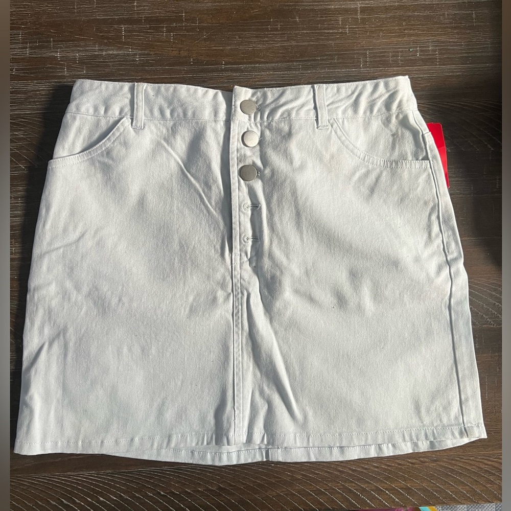 Light Blue Button Up Skirt - NWT Medium